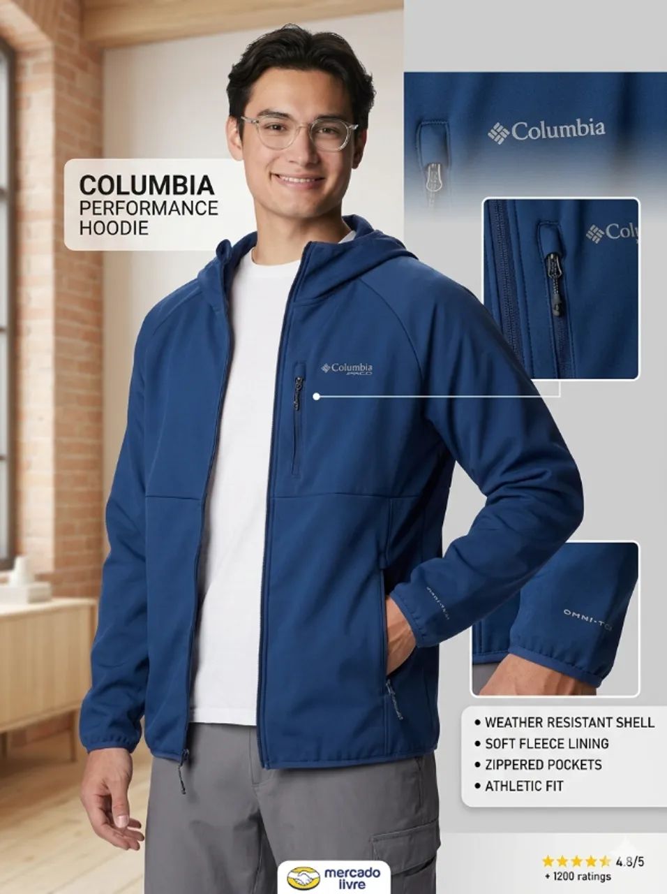 Jaqueta COLUMBIA Terminal Stretch Softshell Hooded Jacket - Foto 3