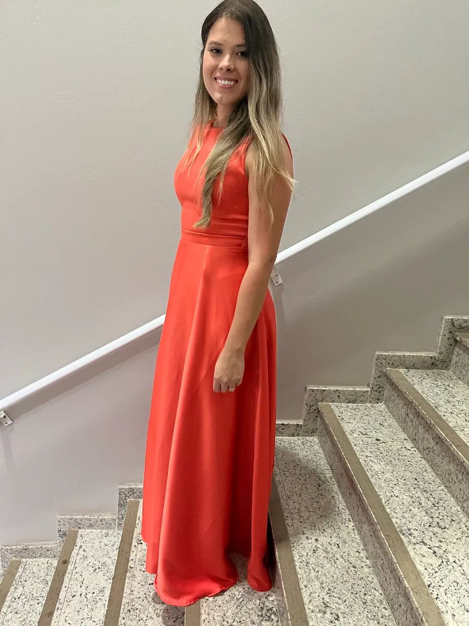 Vestido longo laranja - Foto 3