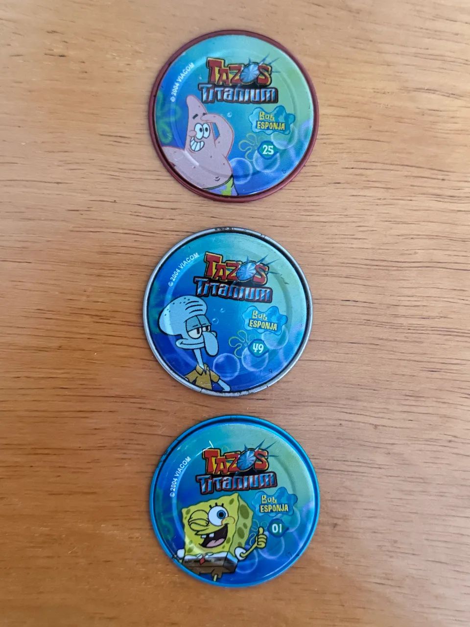 Tazos Titanium Bob Esponja - 3 unidades - Foto 4