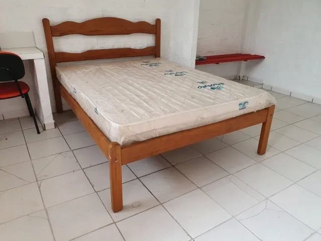 Cama Madeira Lei mais Colchão - Foto 4