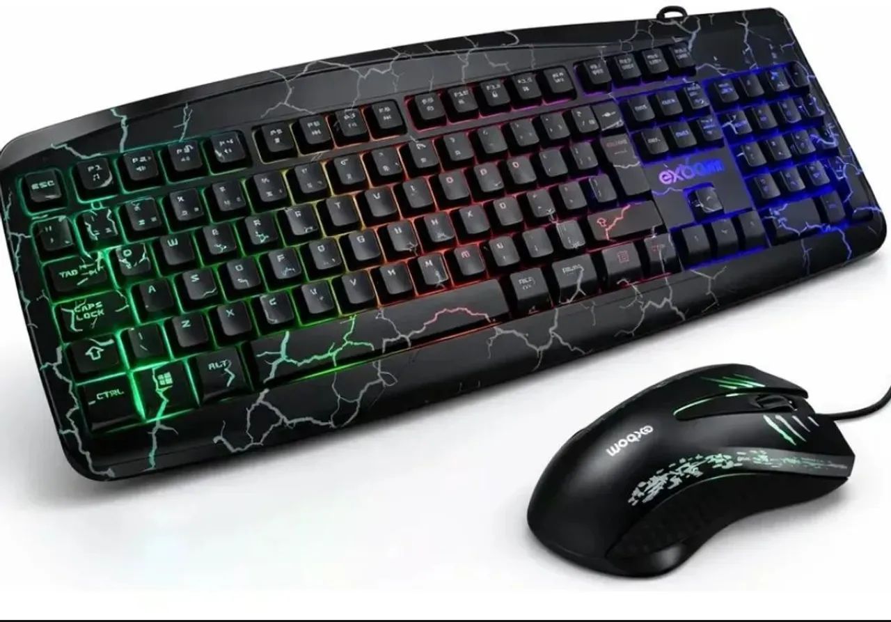 Teclado e mouse gamer computador 
