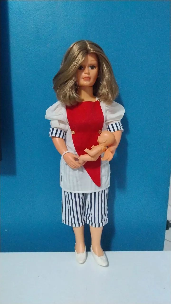 Boneca Ganha Nenê/ Grávida Antiga  - Foto 5