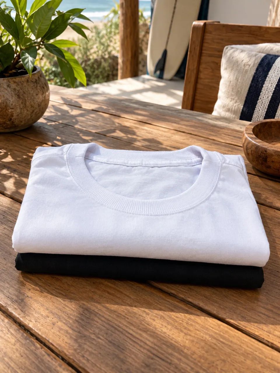 Kit 2 Camisas 100% Algodão Lisa