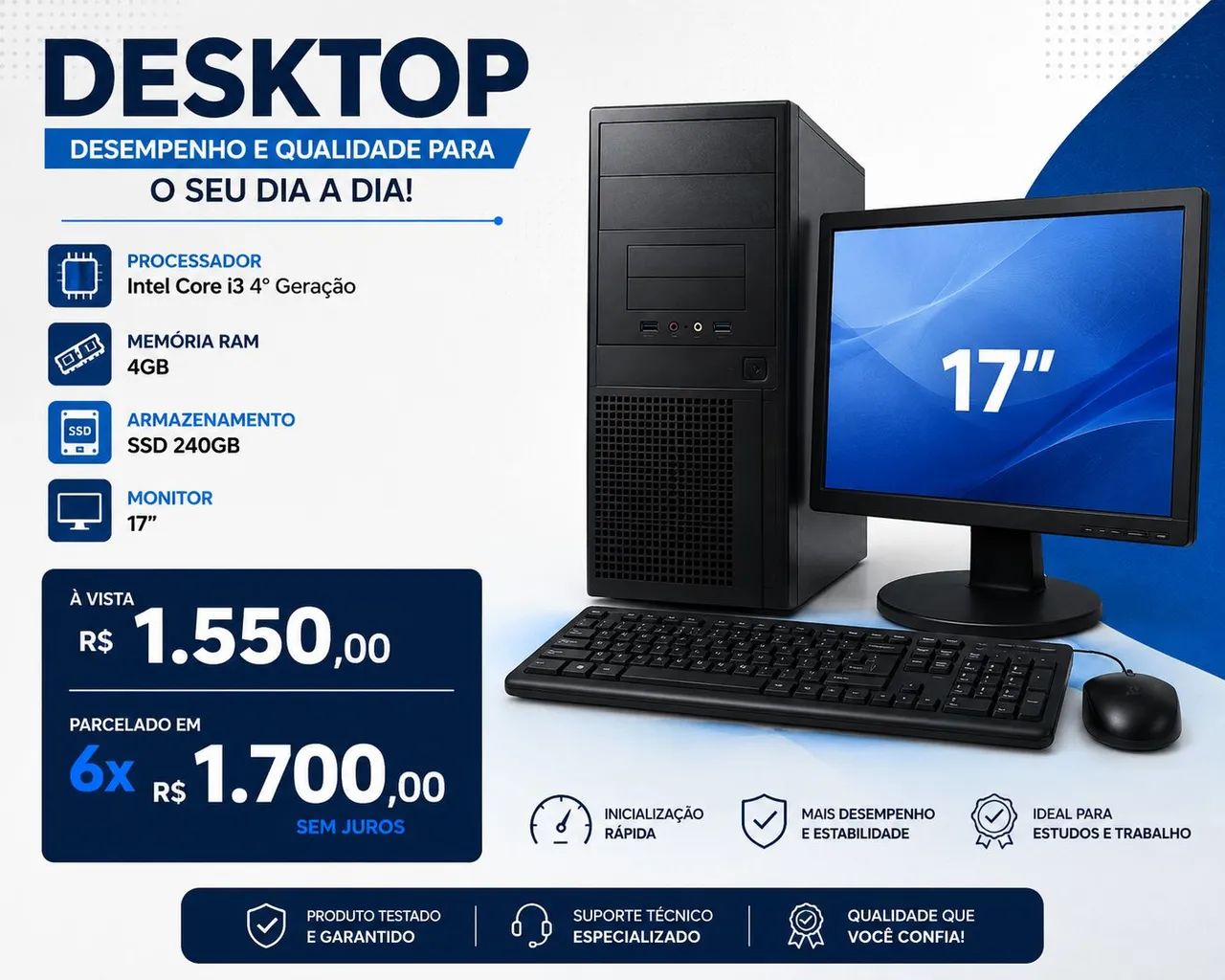 Computador i3 novo