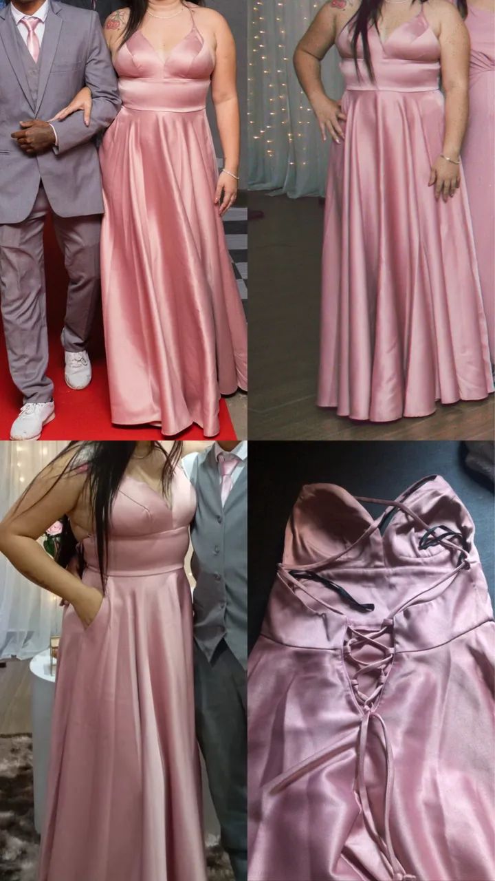 Vestido Rose cintilante 