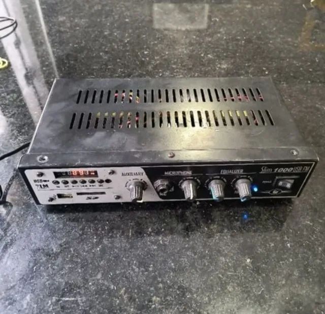 amplificador para som ambiente com am/fm/usb - Foto 4