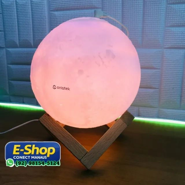 Humidificador e Luminaria De Lua 1200ml - Entrega Grátis - Foto 2