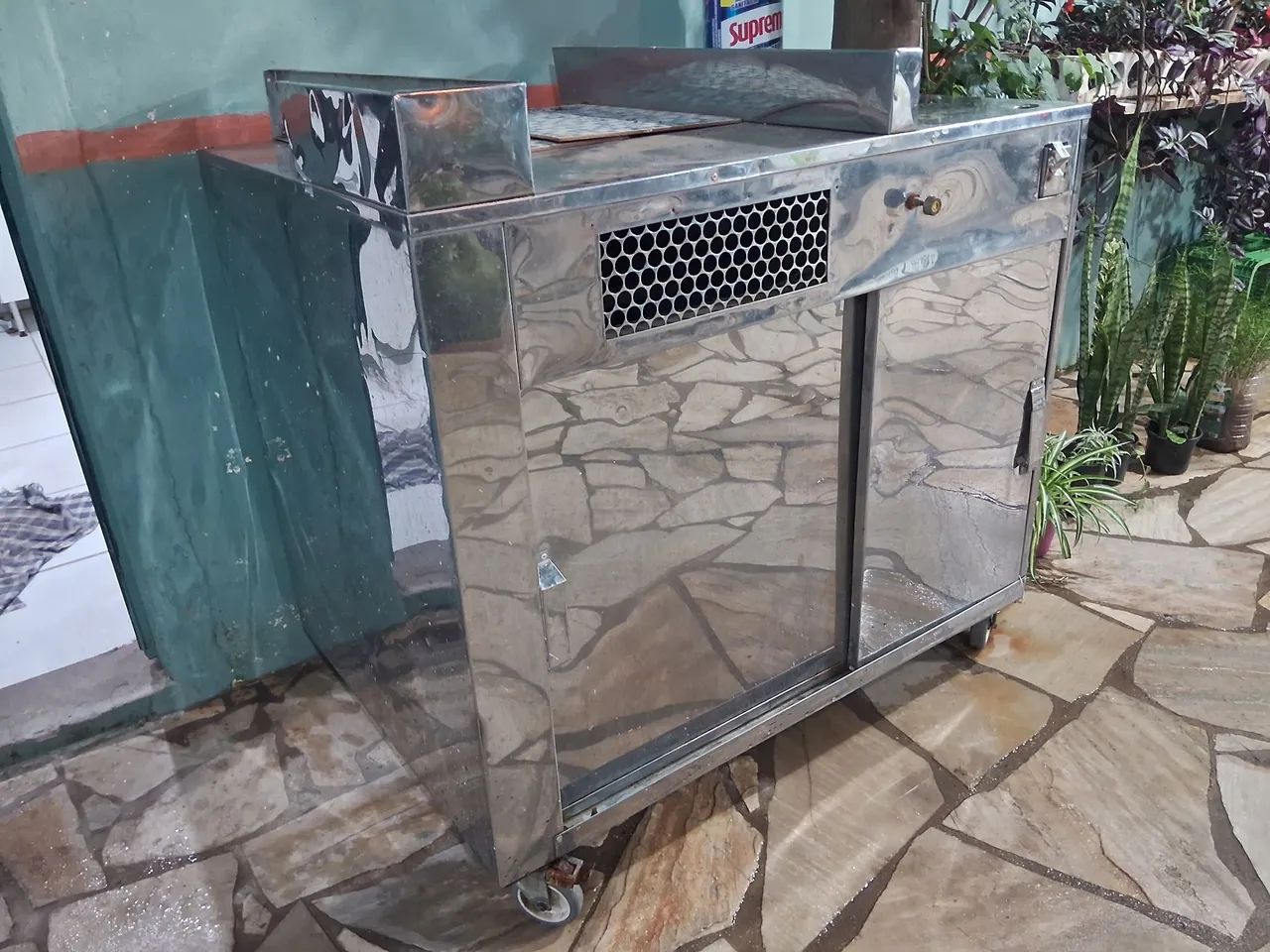 Carrinho INOX venda Milho Cozido ou Pastéis  - Foto 3