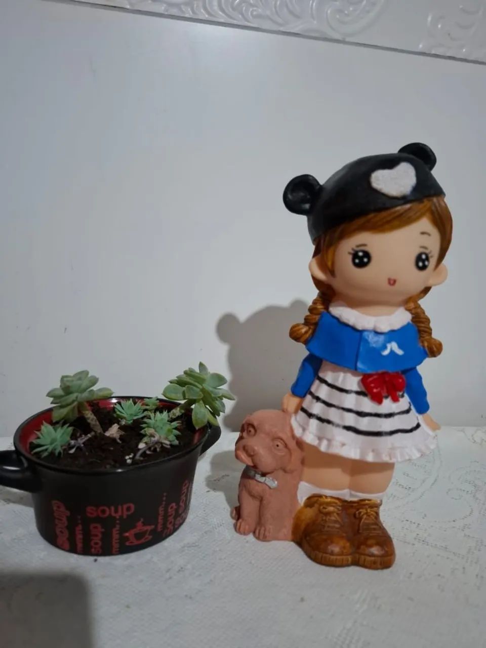 Menina Boneca Cofrinho Vintage 