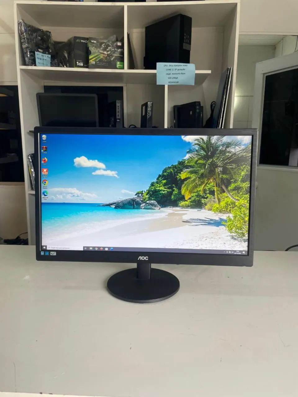 monitor 22 polegadas AOC vga resolução 1900x1080 full hd  perfeito com garantia e nf - Foto 4