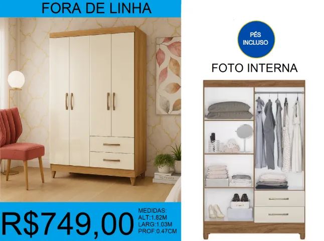 ROUPEIRO - SOLTEIRO - COMPACTO - COMPRE HOJE E RECEBA EM ATÉ 72 HORAS  - Foto 2