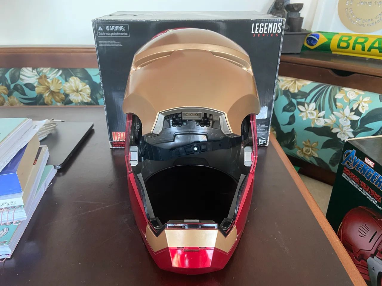 Capacete Iron Man Marvel Legends Series Hasbro - Eletrônico - Foto 3