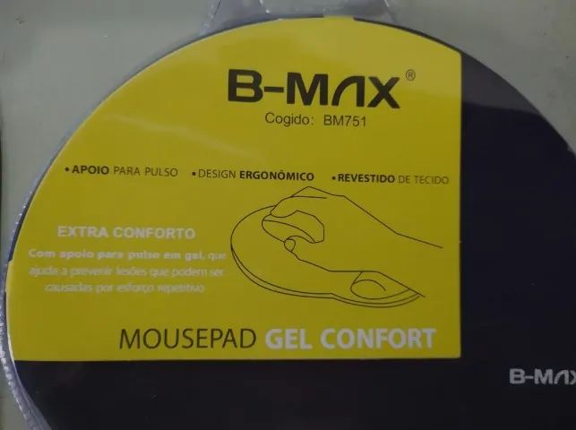 Mousepad com Suporte para Pulso de Silicone Preto - Foto 2