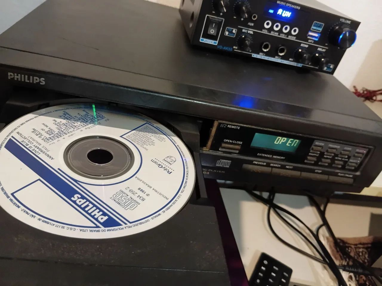CD PLAYER PHILIPS CD-164 EXCELENTE - Foto 2