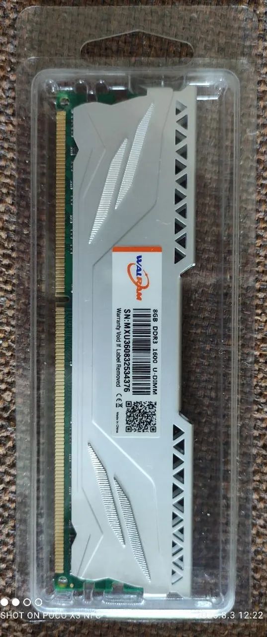 MEMÓRIA DDR3 8GB 1600MHZ NOVA LACRADA