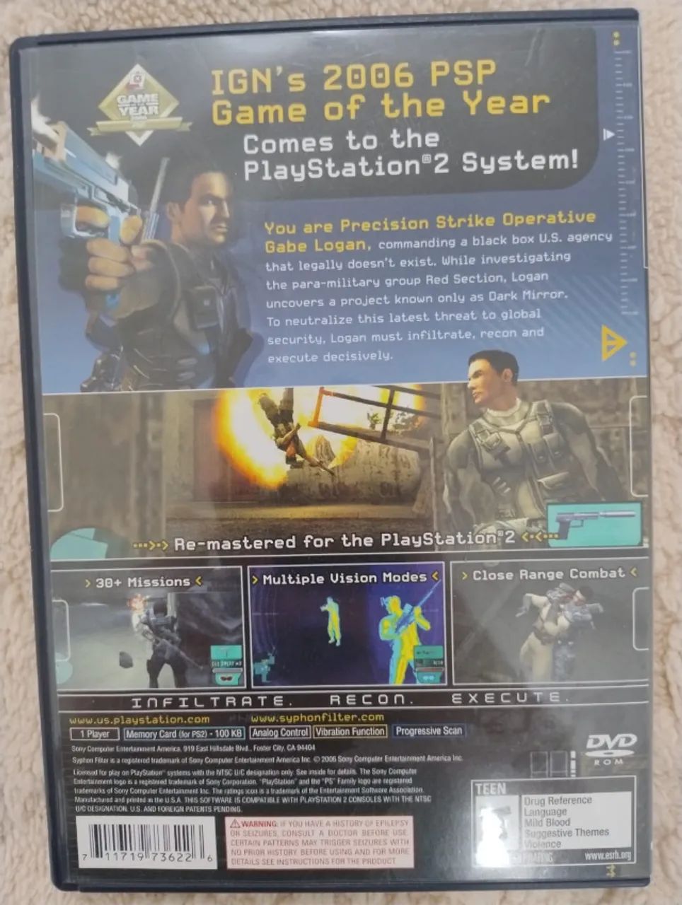 Jogo Syphon Filter: Dark Mirror (PS2 - Original) - Foto 2