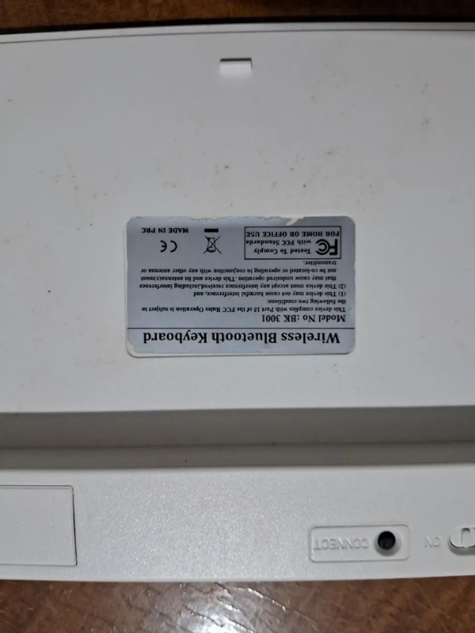 Teclado Wireless Bluetooth Modelo BK6001 Branco - Foto 5