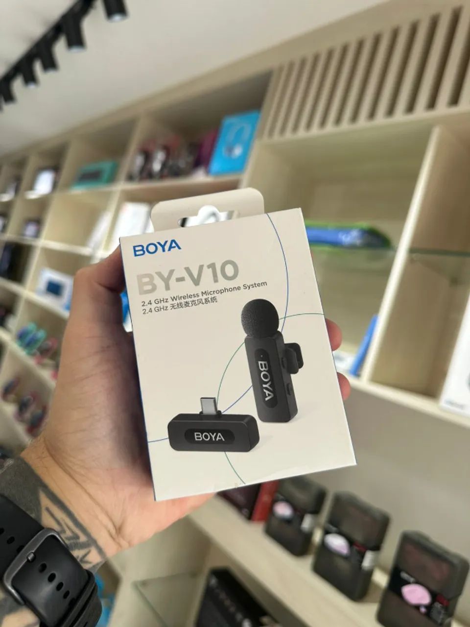 Microfone Boya-V10 Tipo C - Parcelamento sem Juros, Loja Fisica
