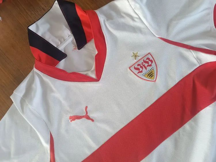 Camisa Original 2010 2011 VfB Stuttgart Alemanha Puma Branca - Foto 4