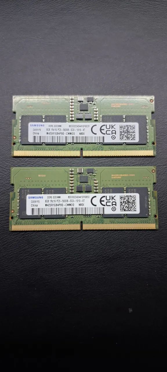 Memoria DDR5 5600MHz  2 pentes de 8GB P VENDER LOGO!