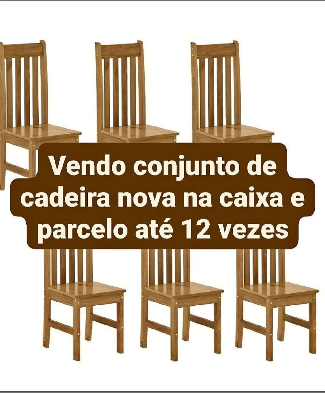 Vendo cadeiras de januta 6 unidades nova ainda na caixa