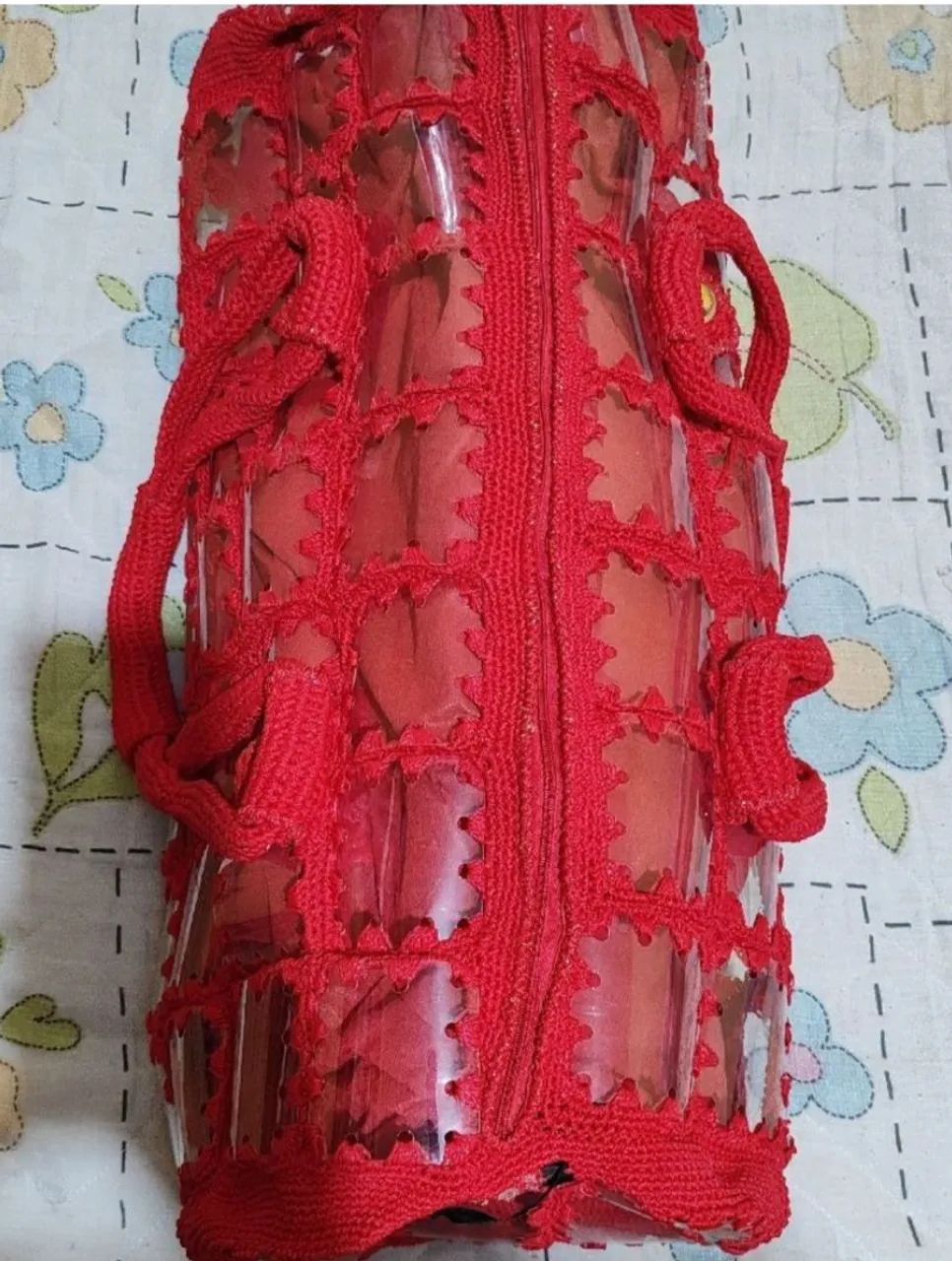 Bolsa mala em crochê e garrafa pet - Foto 2