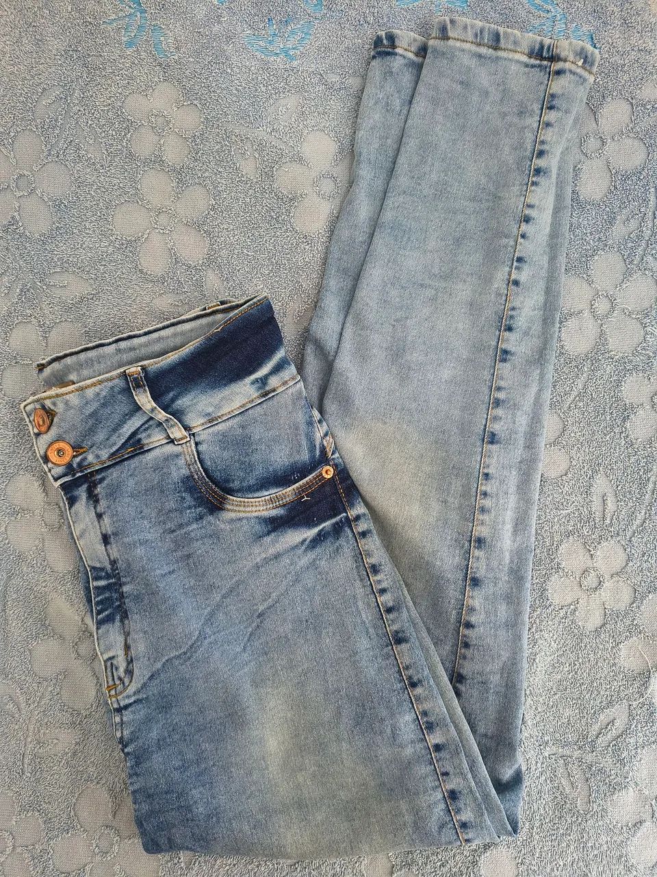 Calça Jeans com Lycra Lavagem Azul Claro - Foto 4
