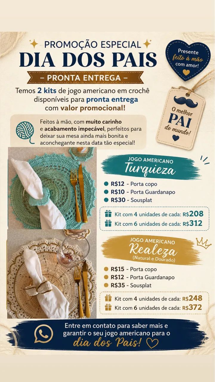 Sousplat/ jogo americano 