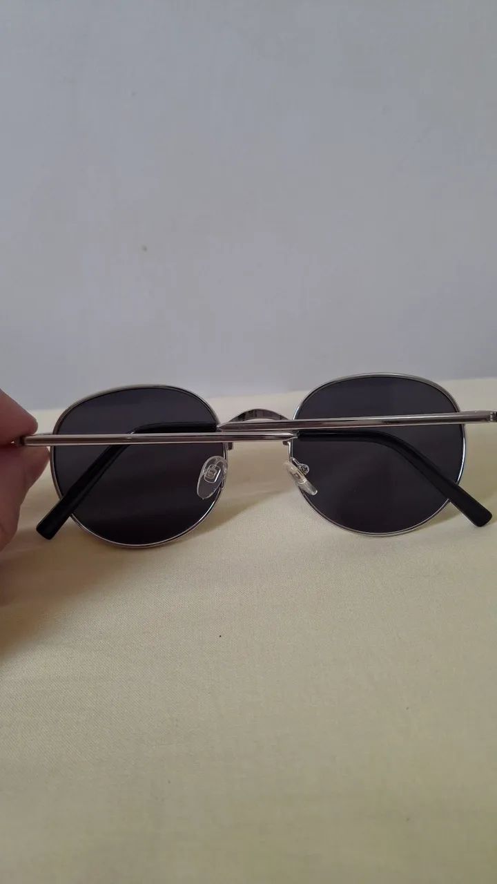Oculos moderno unisex armação prata - Foto 4