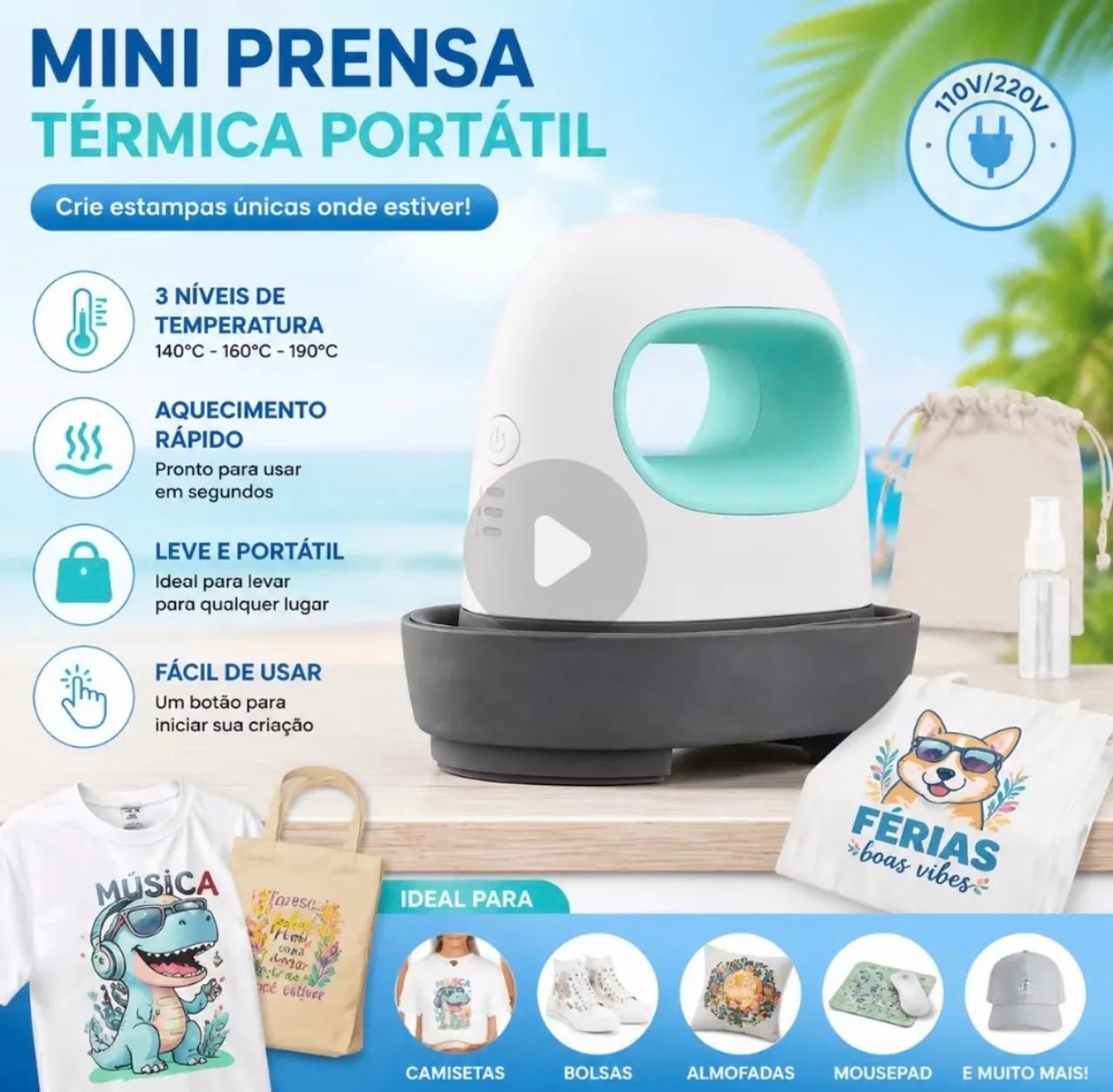 Mini máquina de estampa