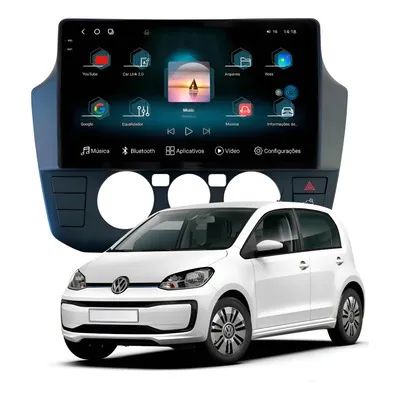 Central Multimídia Vw Up 2014 à 2021 Android 9 Polegadas Carplay Gps Tv On Line Youtube