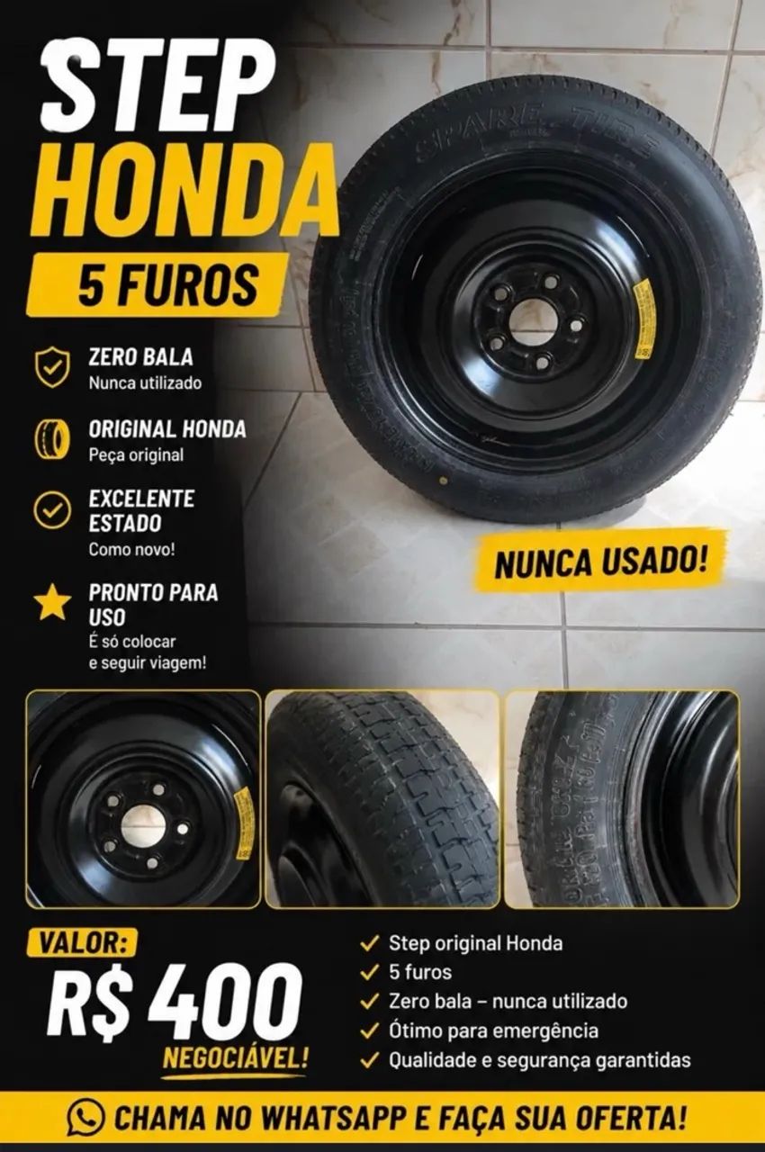 Roda step 5 furos linguicinha