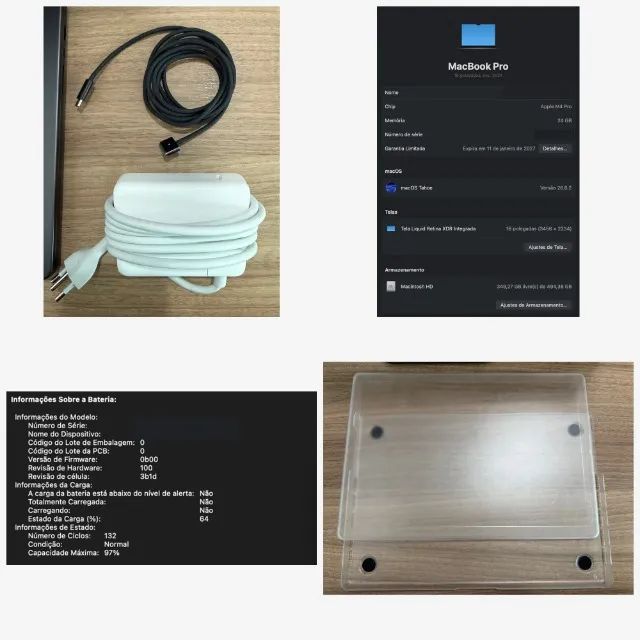 MacBook Pro 16 M4 Pro 24GB 512GB Space Black - Bateria 97% - Foto 5