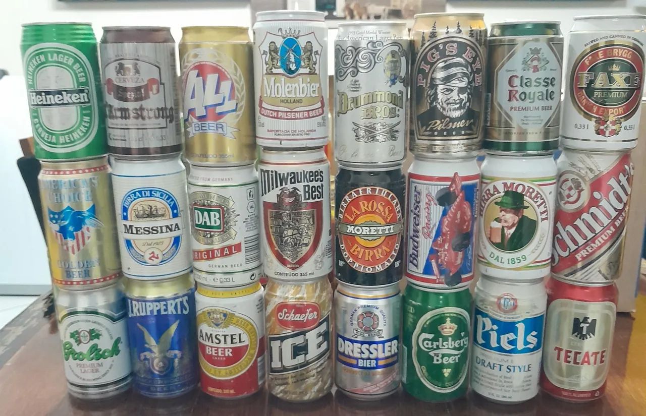 Colecao 24 latas de cervejas antigas  - Foto 2