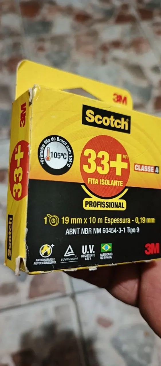 Fita Isolante 3M Scotch 33+ 10m. Profissional e Resistente - Foto 4
