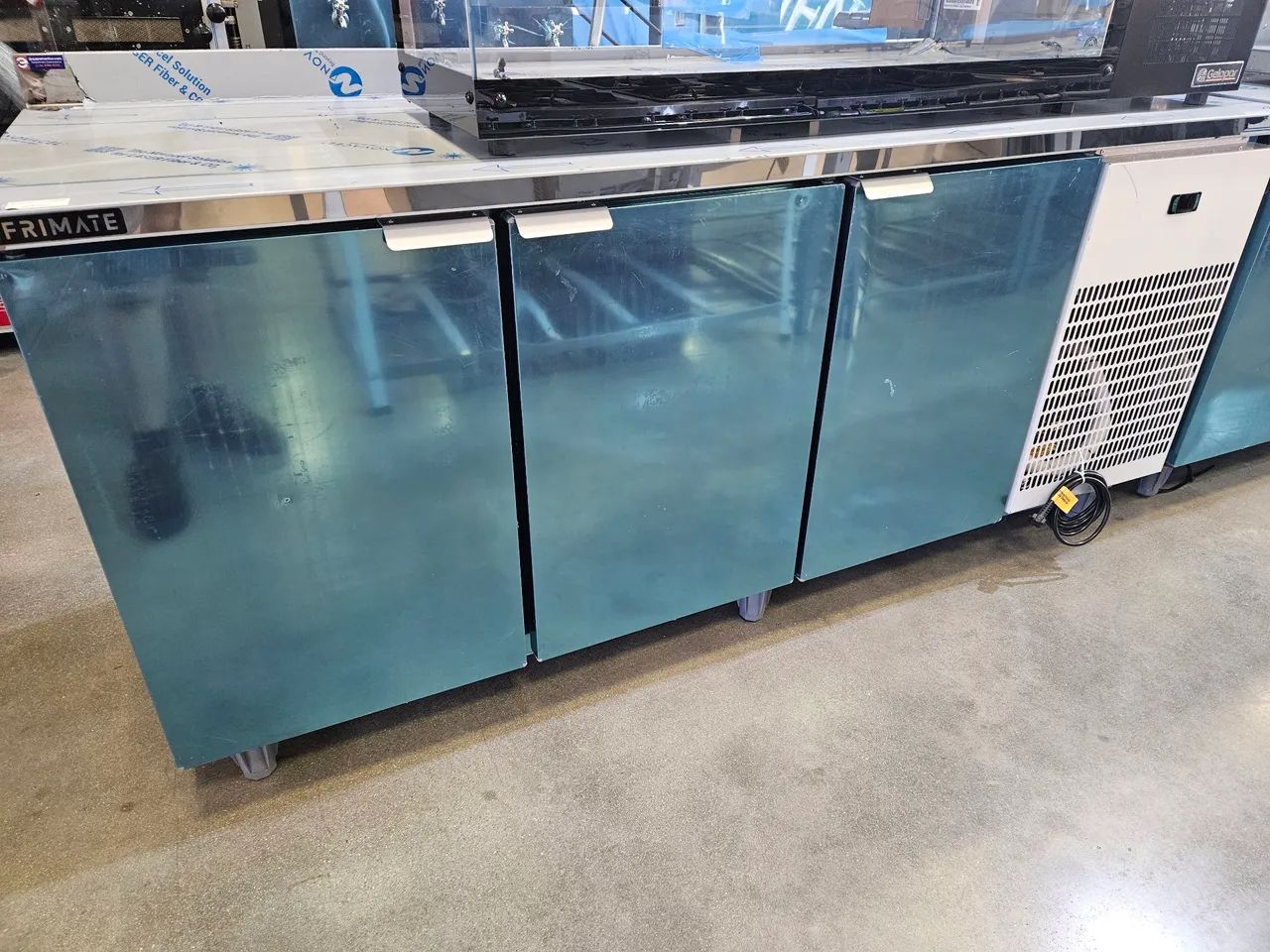balcão condimenteiro refrigerado inox 2m