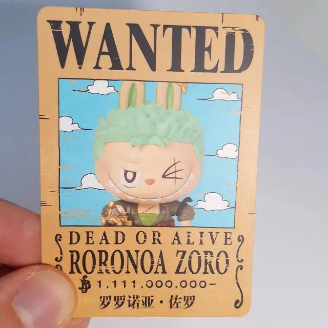POP MART Labubu Roronoa Zoro One Piece Original - Hobbies e