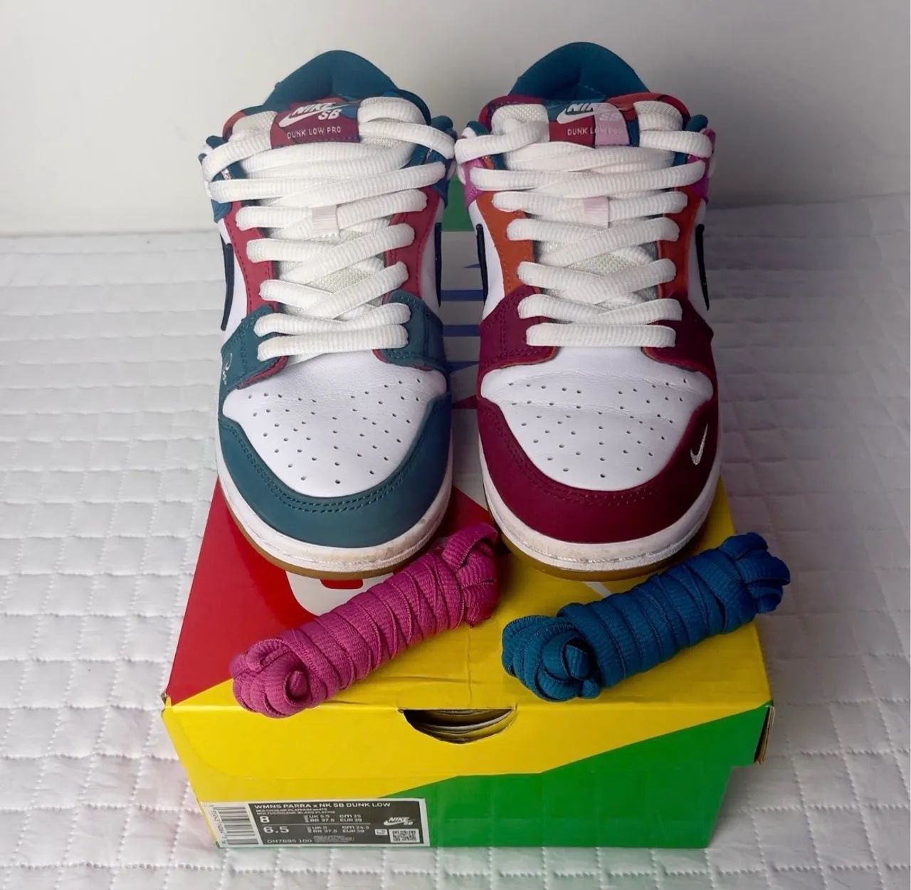tênis nike dunk low sb x parra 'friends & family'- exclusivo colecionador - Foto 4