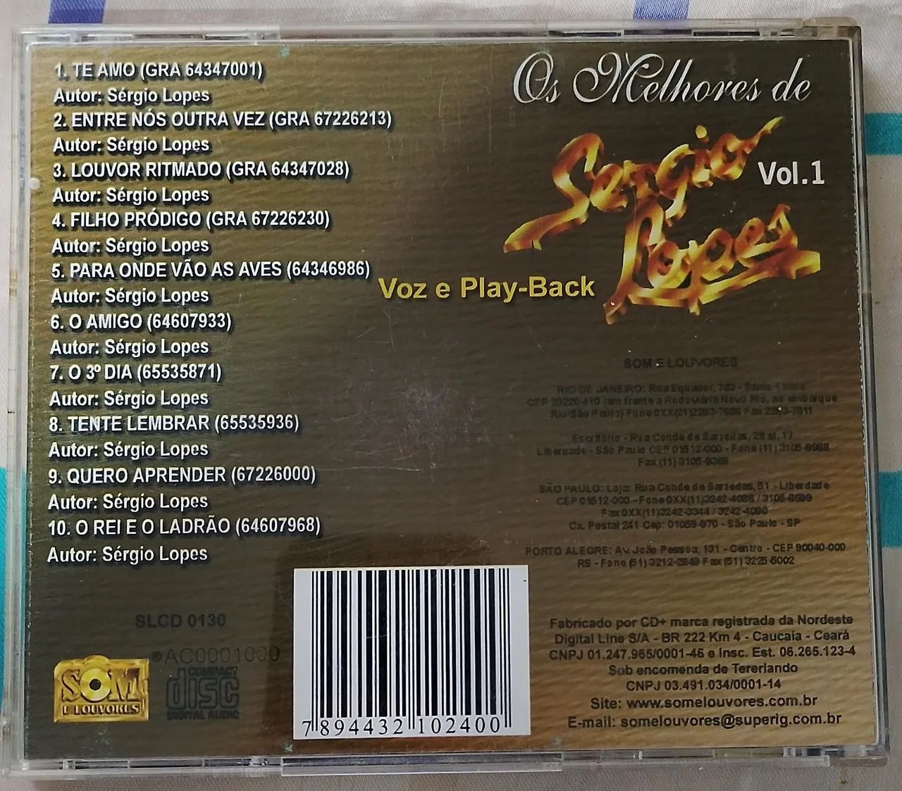 Cd Os Melhores De Sérgio Lopes Vol 1 - Foto 3