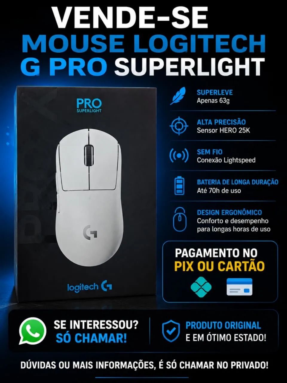 Mouse logitech G proX Superligth  - Foto 4