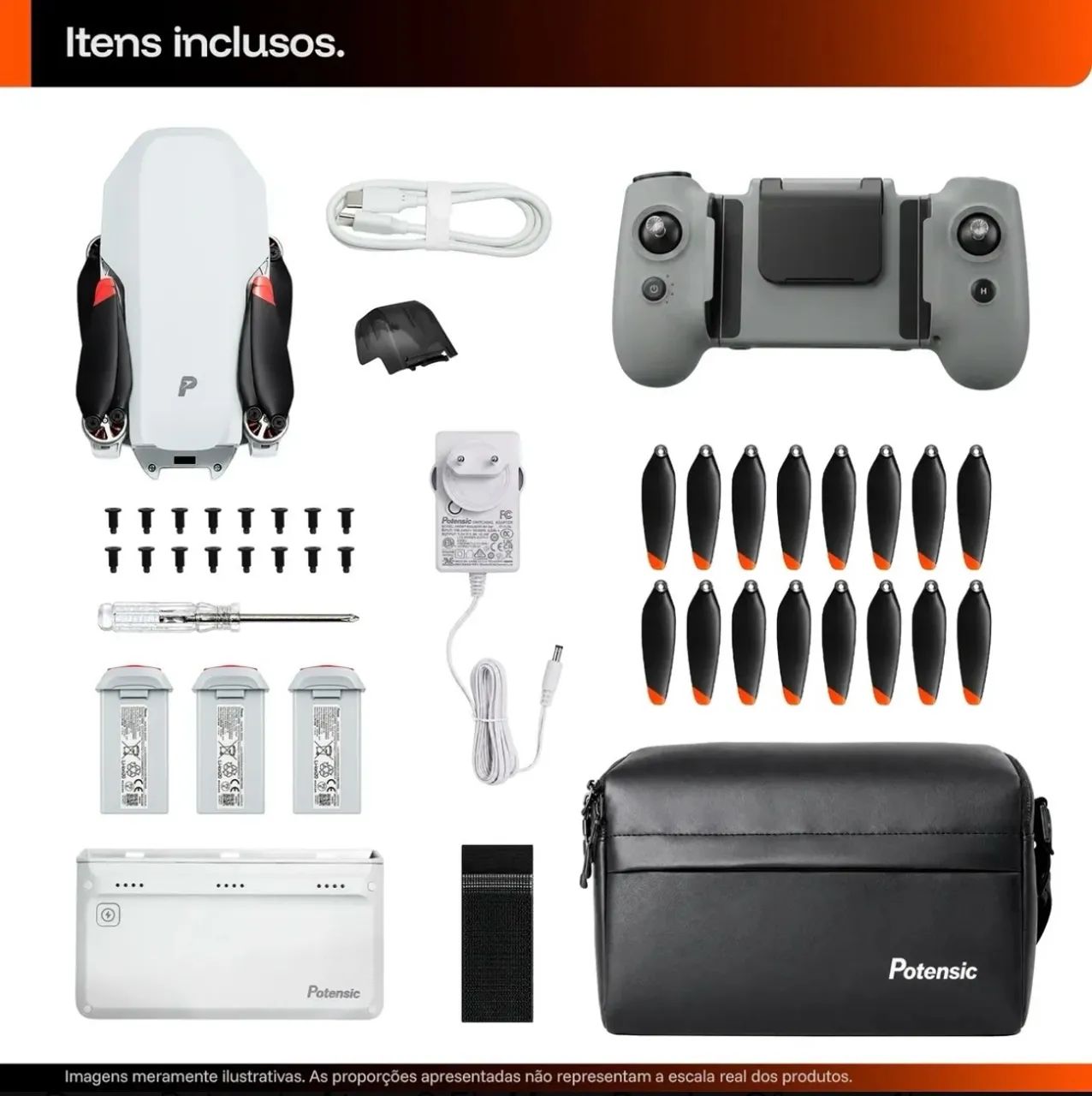 Drone Potensic Atom 2 flymore - Homologado Anatel  - Foto 3