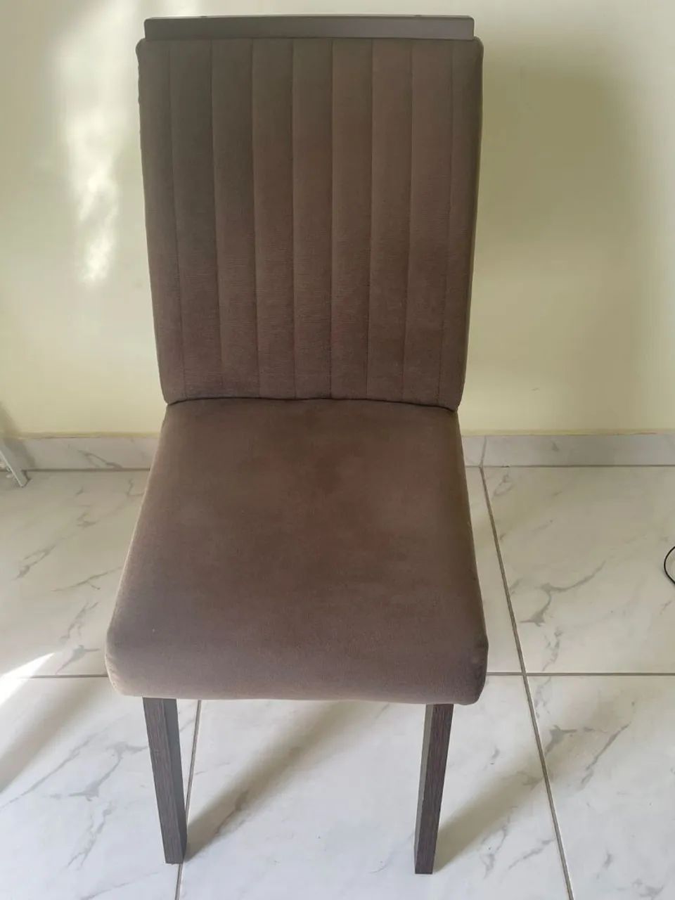 4 Cadeiras Marrom Estofado - Foto 2