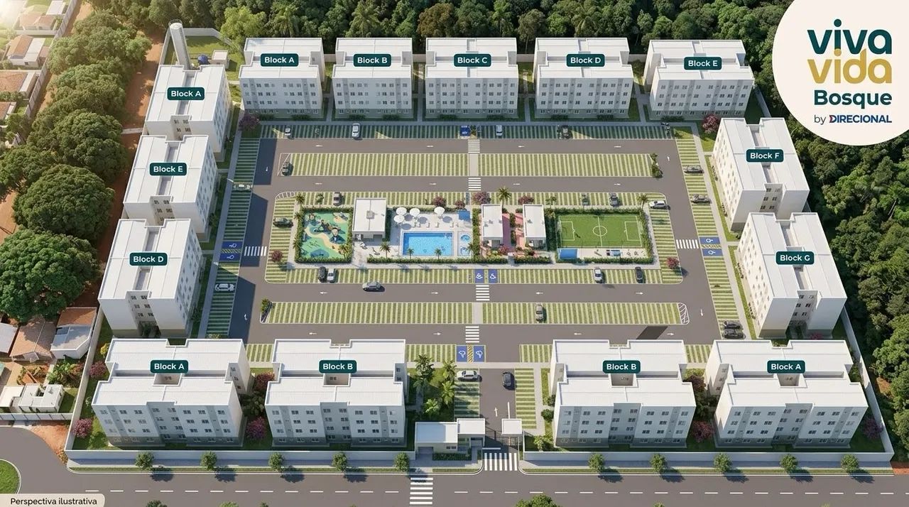 Apartamento 2 Quartos no Viva Vida Bosque