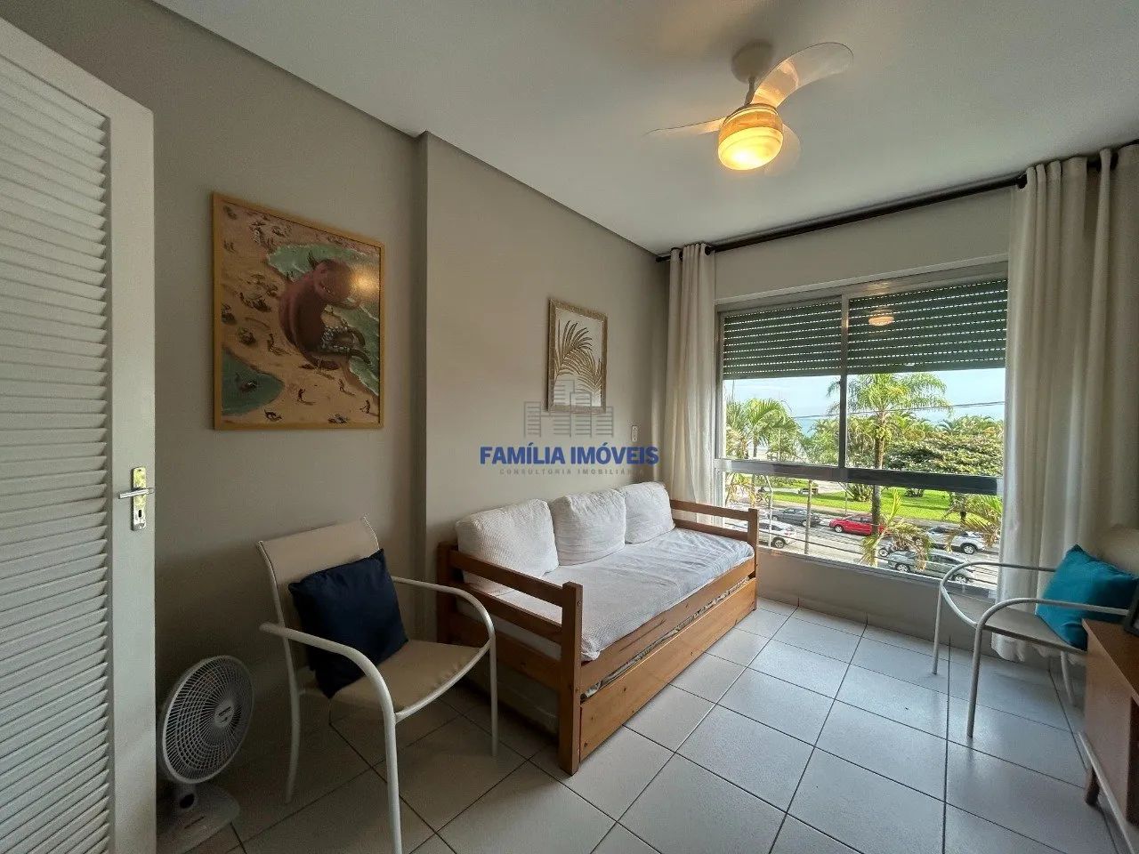 Apartamento 1 quarto mobiliado vista mar Aparecida Santos - Foto 4
