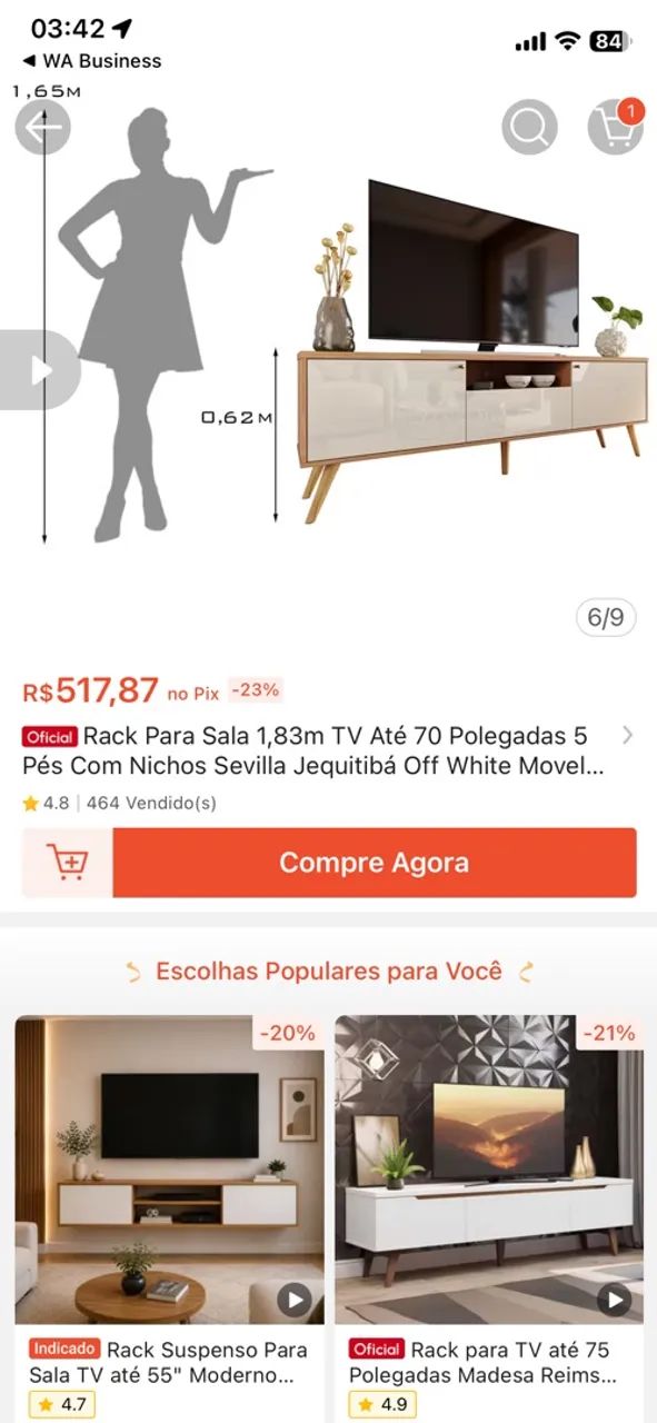 Rack para sala/televisao - Foto 4