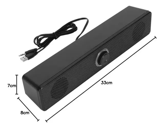 Caixa De Som Pc Tv Celular P2 E Usb Plug & Play Cor Preto - Foto 3