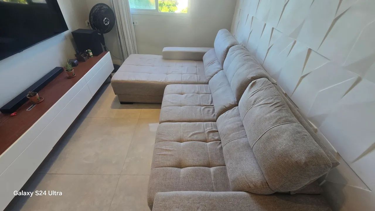 Vendo sofa retrátil 3 lugares - Foto 4