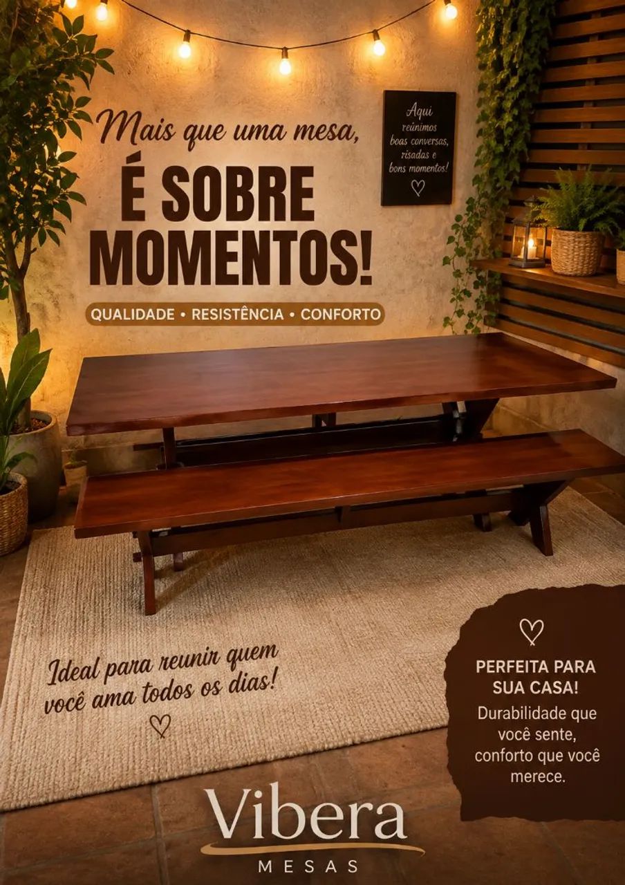 MESAS COM BANCOS 