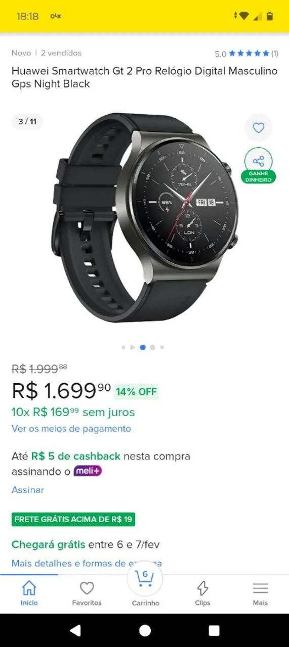 Relógio huawei watch gt 2 pro  - Foto 2