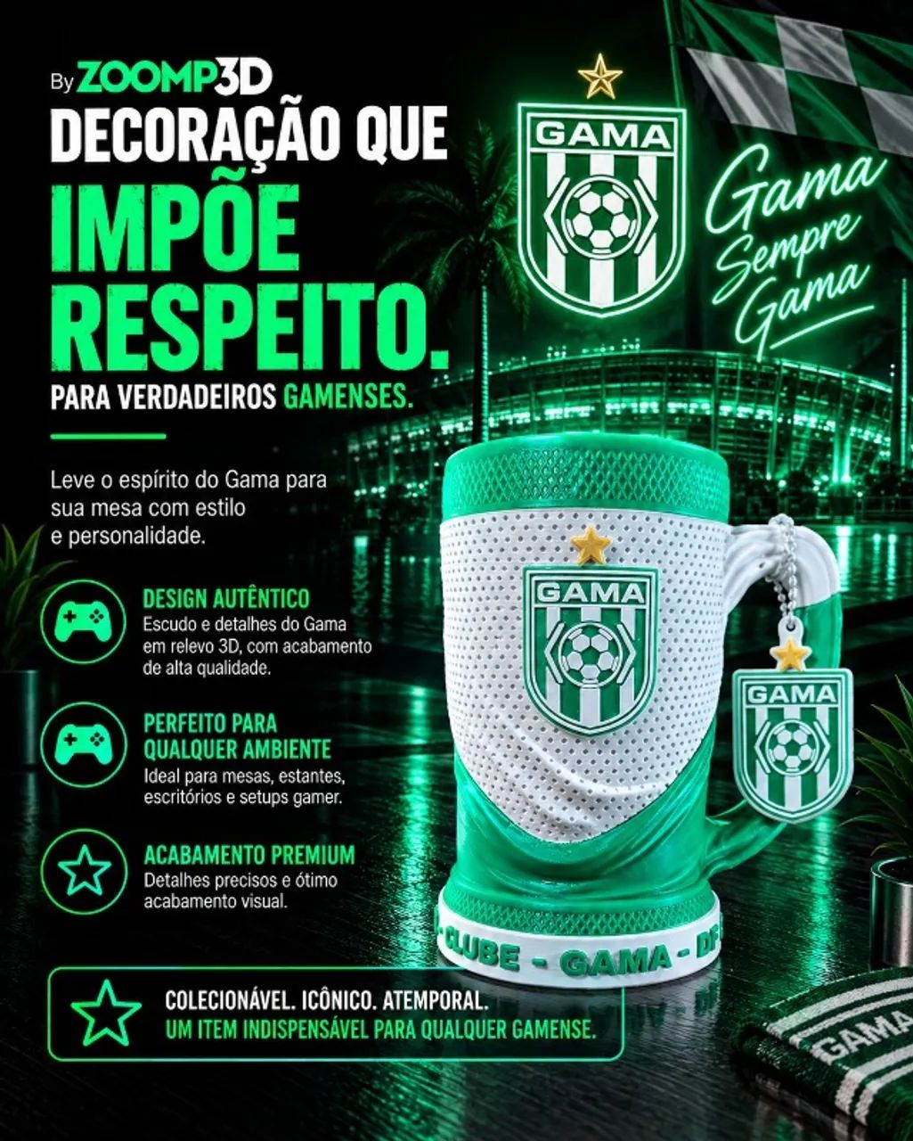 Caneca dos Times 500ml Térmica - Impressão 3D - Foto 2